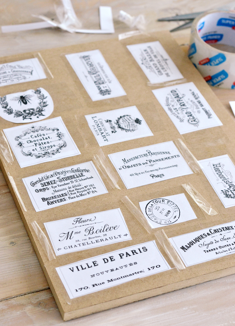 DIY Clear French Labels Project + free printable