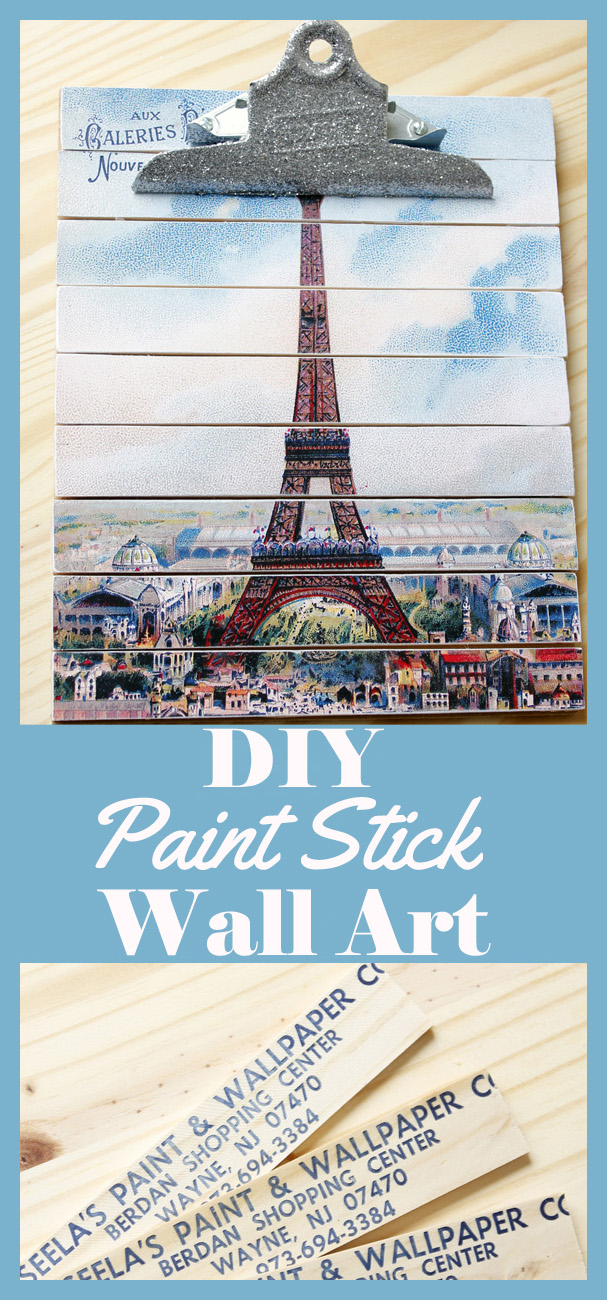 DIY Paint Stick Wall Art Pin