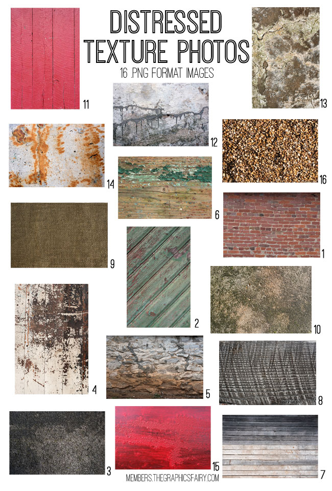 collage of distressed textures