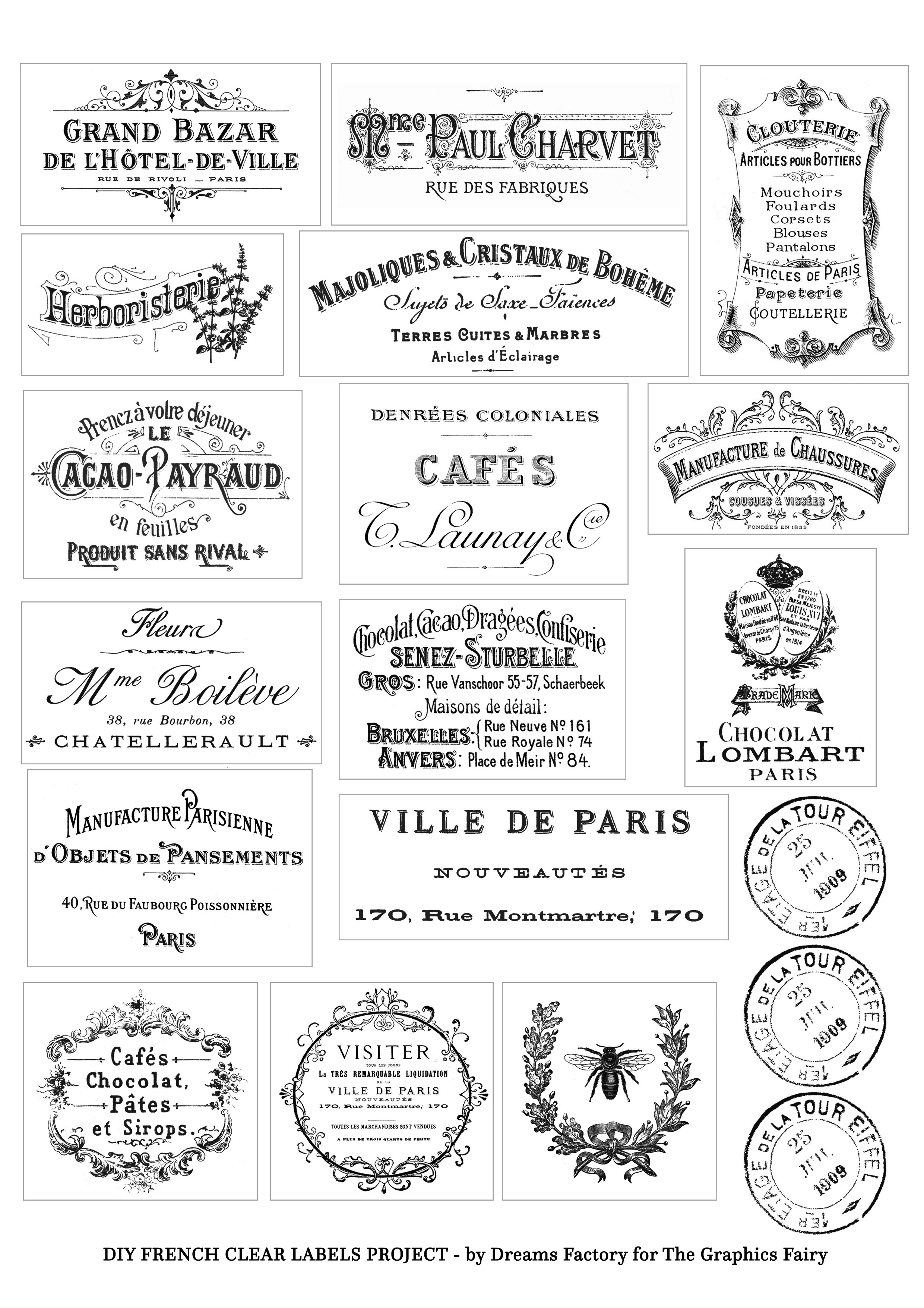 Free French Printable Labels