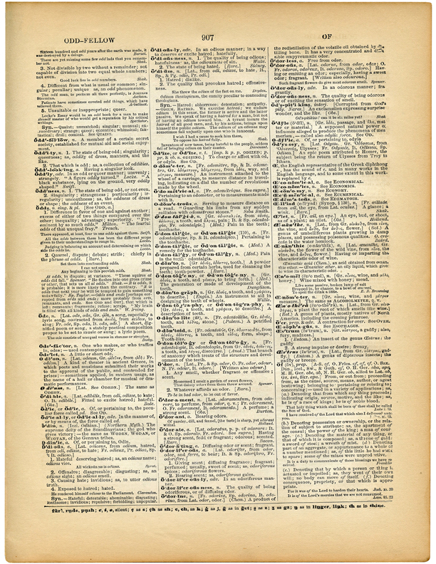 Antique Dictionary Page