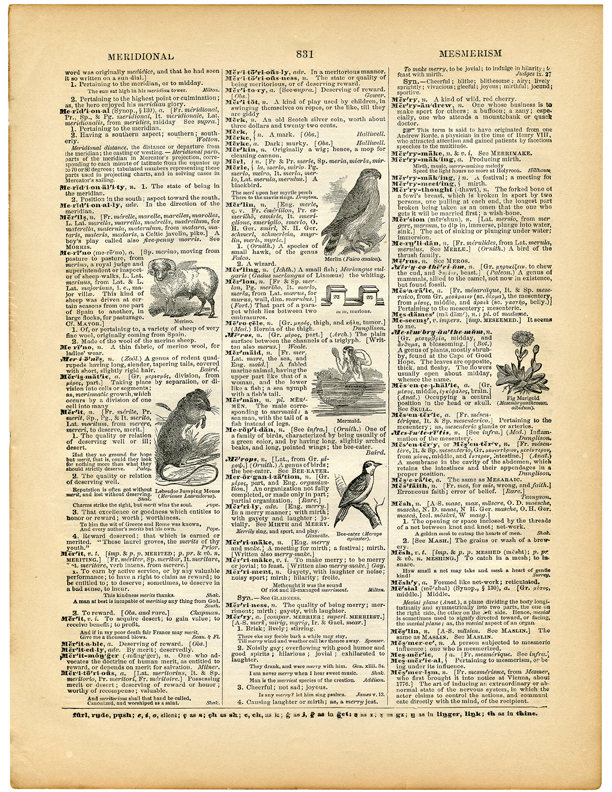 Printable Vintage Ephemera Dictionary Page Picture