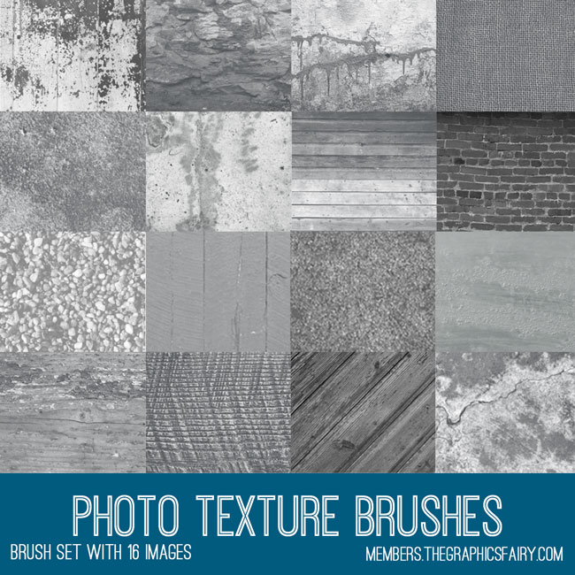 collage of distressed textures brushes