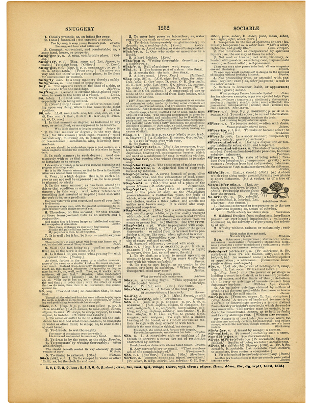 Printable Vintage Dictionary Pages