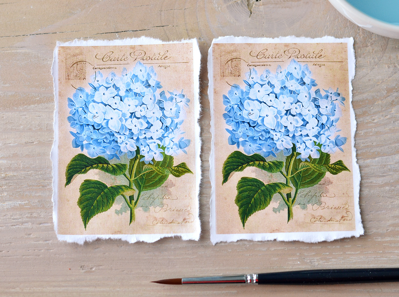 Vintage Paper Hydrangeas