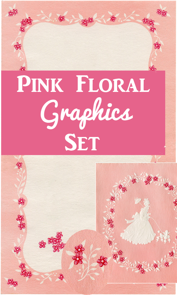 Free Pink Floral Graphics Set