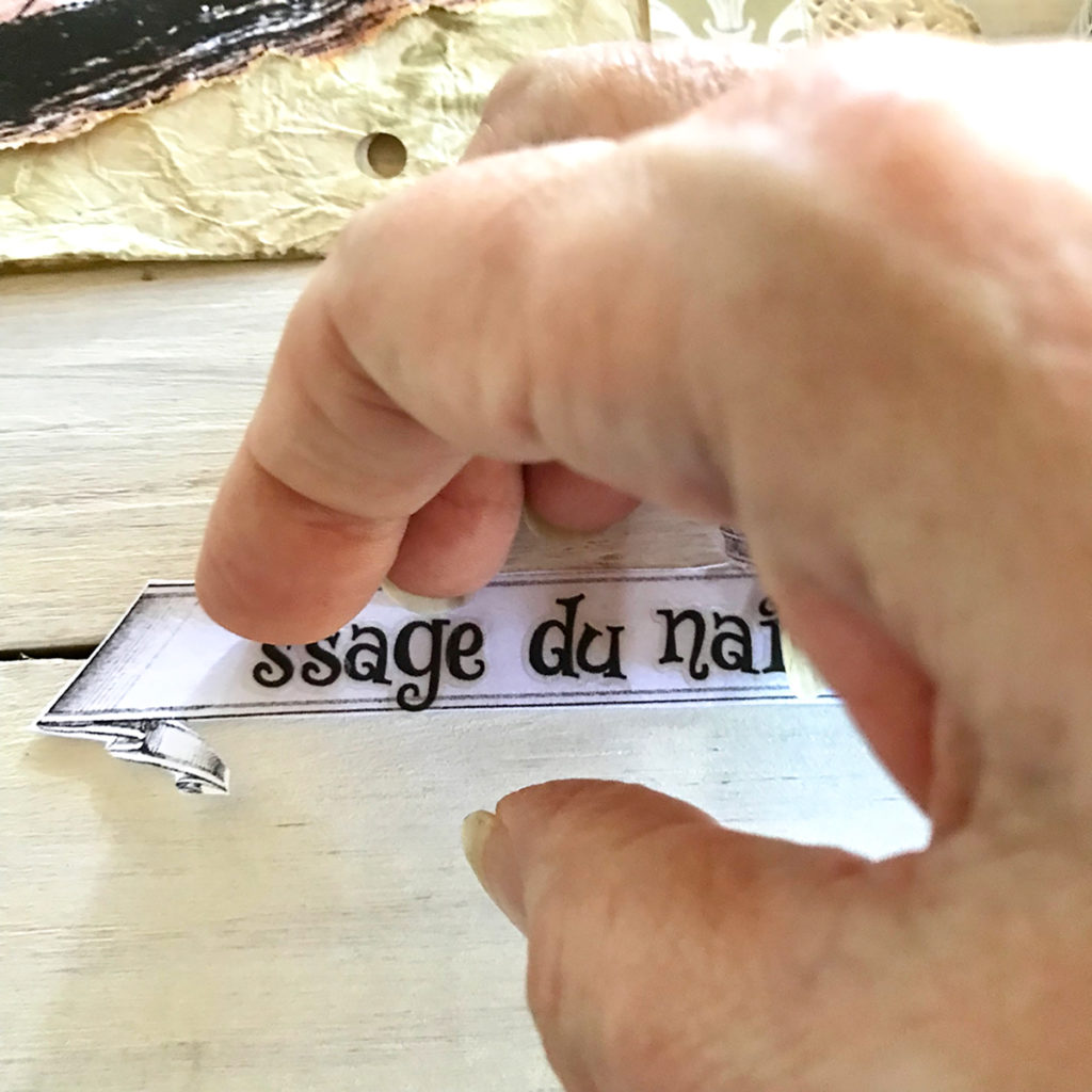 paper banner cut out with words