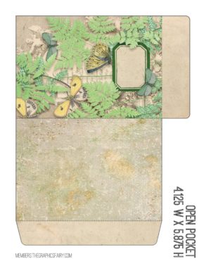 fern collage on envelope