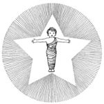 Star clipart with Jesus