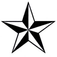 Black and white star clipart