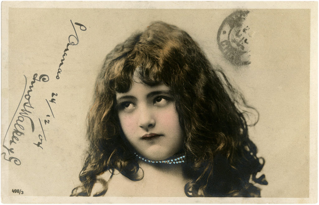 Vintage Adorable Child Postcard Photo