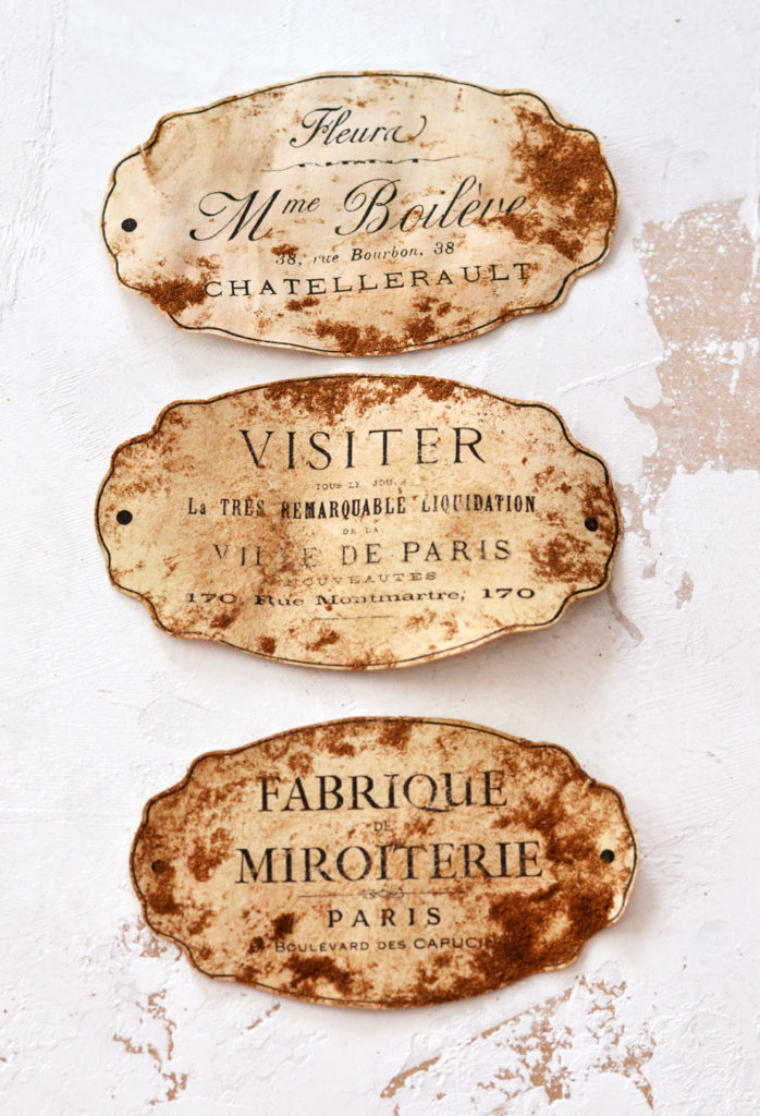 Faux Rust Paper Labels 