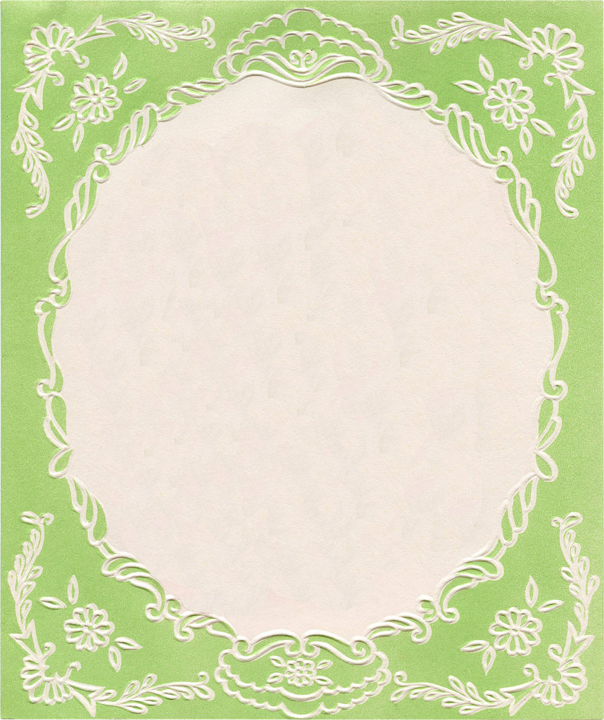 Green Floral Frame