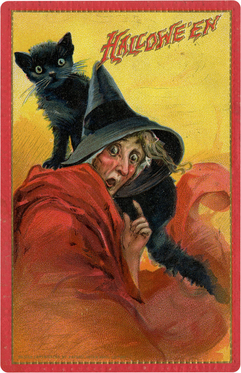 10 Red Vintage Witches: (Halloween!) - The Graphics Fairy