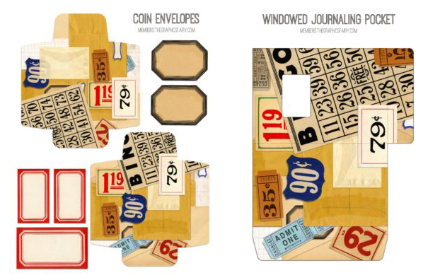Labels Collage envelopes