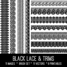 Black lace collage