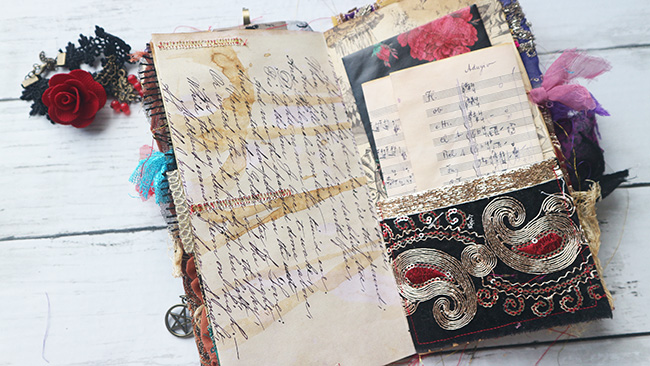 Junk Journal page with letter