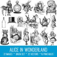 alice in wonderland collage