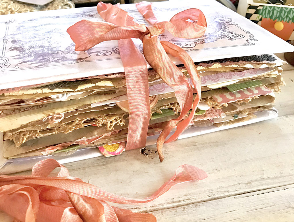 Junk Journal Cover with ribbon
