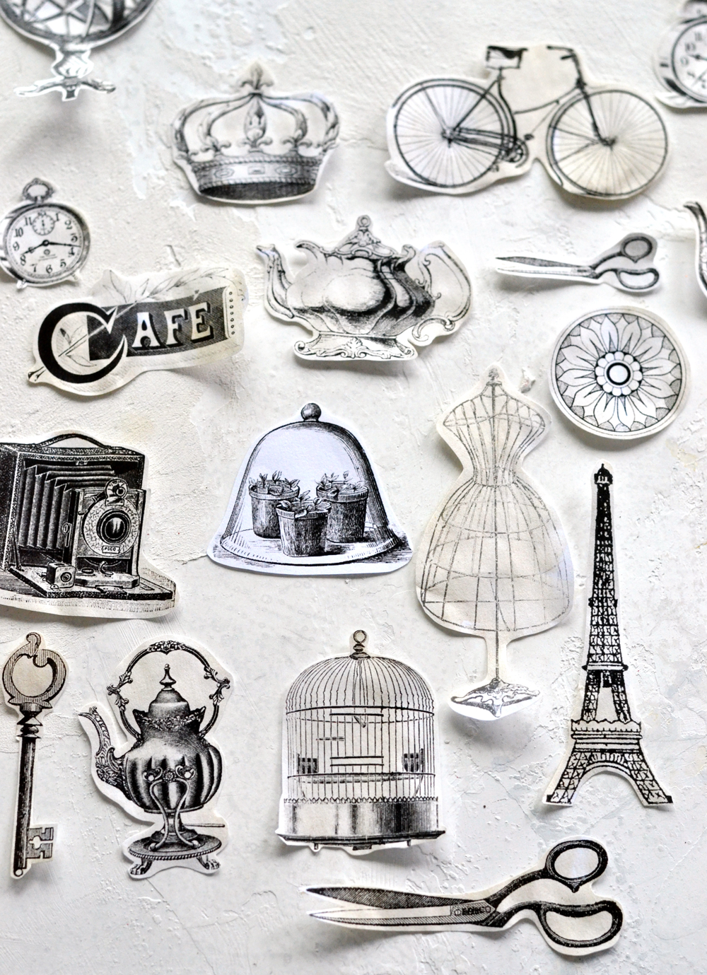 How to make vintage stickers - DIY 