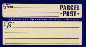 Vintage shipping label