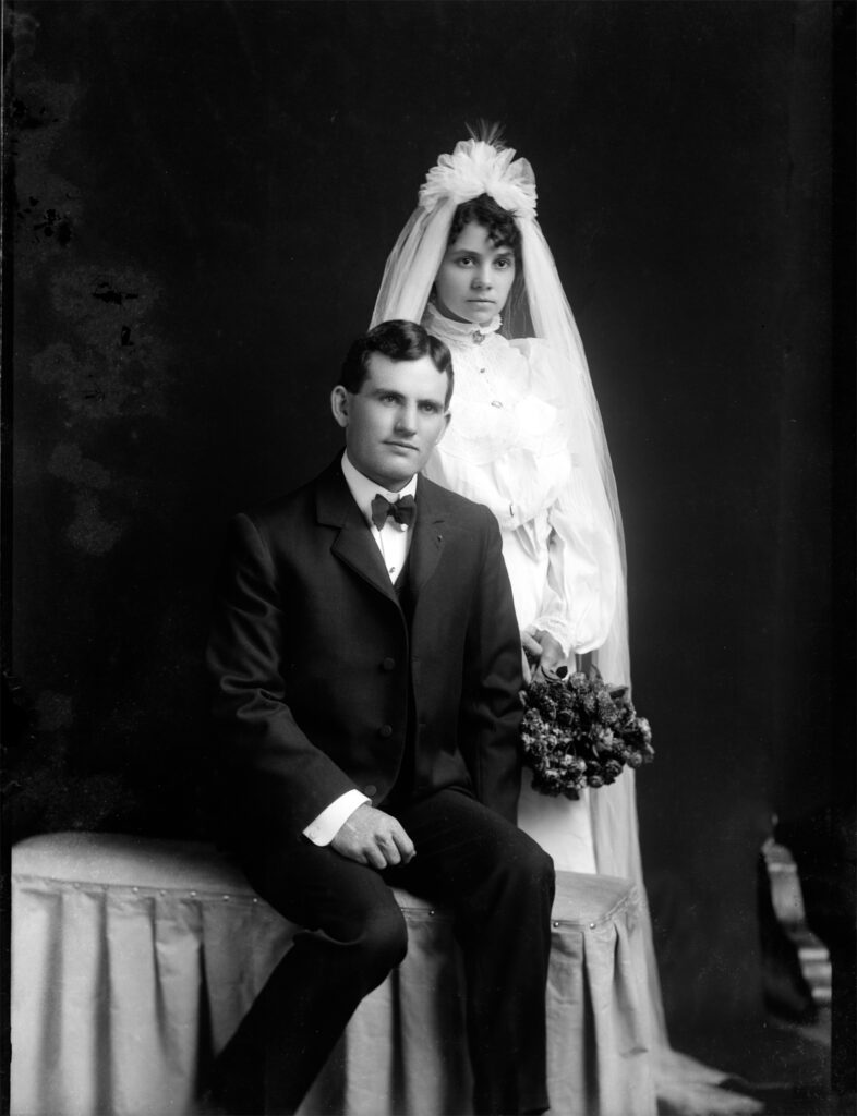 Bride Groom Antique Photo