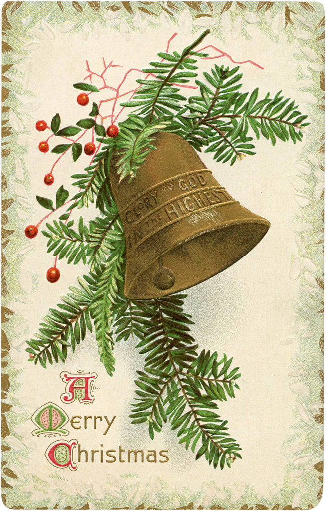 Vintage Christmas Bell Image