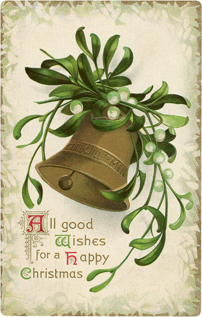 Christmas Bell Vintage Image