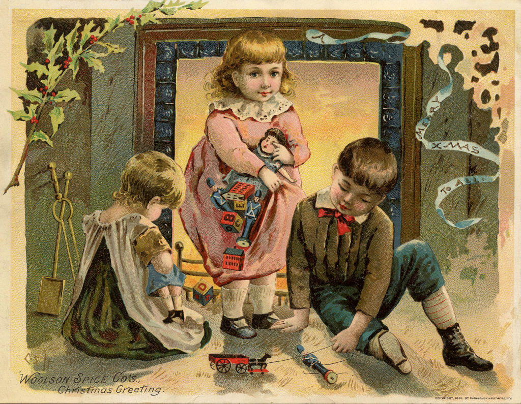 Christmas Children with Toys Image