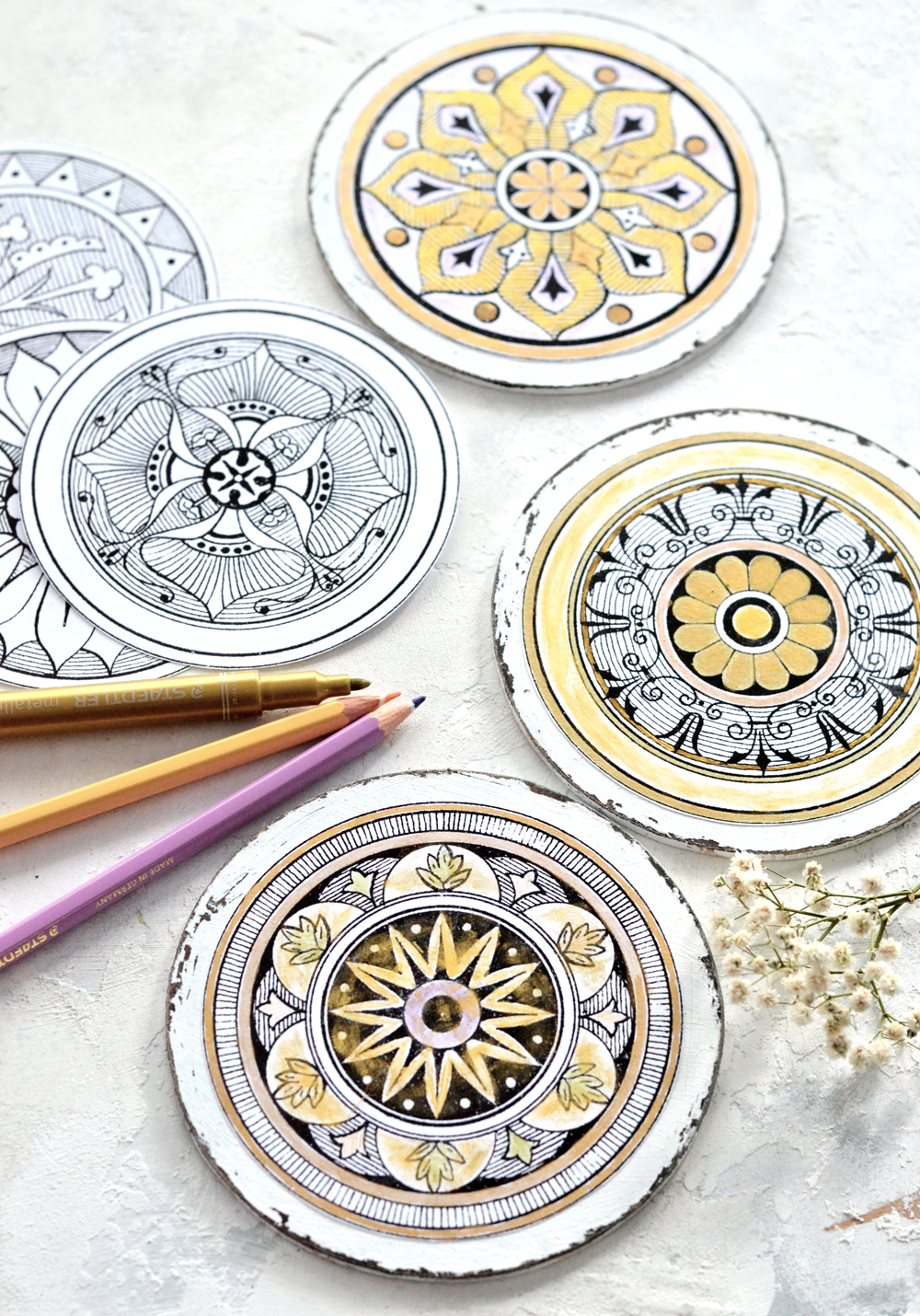 Diy Antique Adult Coloring Medallions Amp Free Printable