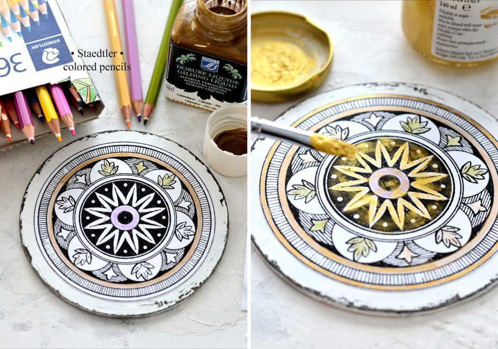 DIY Antique Adult Coloring Medallions & free printable!
