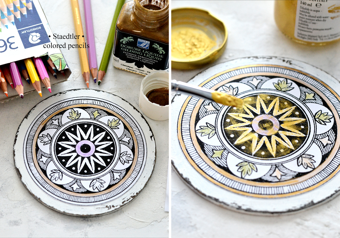 Download DIY Antique Adult Coloring Medallions & free printable!