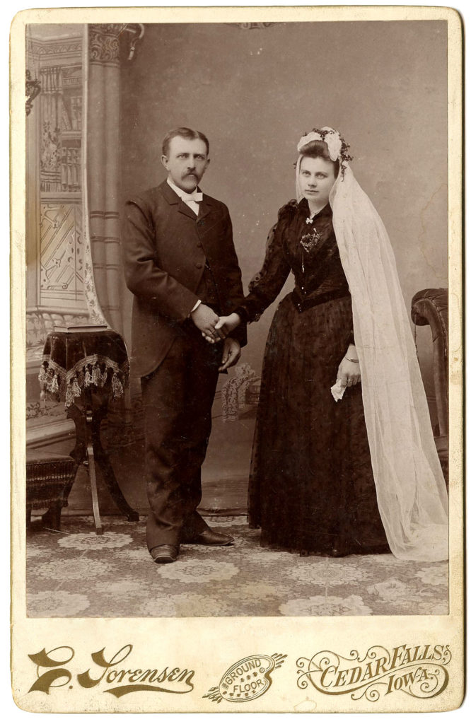 Old Photo Bride Black Dress