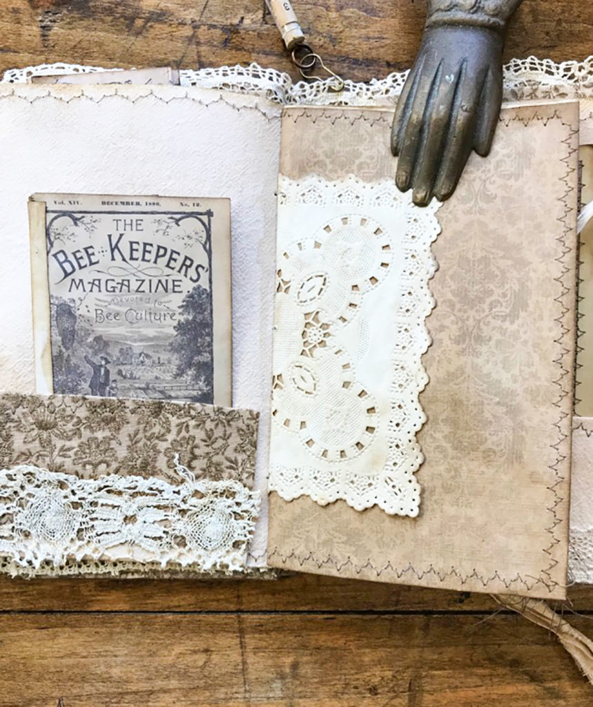 Beekeeper's Junk Journal lace embellishments