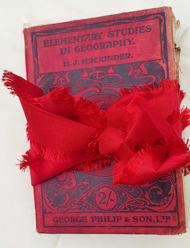 Travel Diary Junk Journal Cover Wrapped with Red Bow