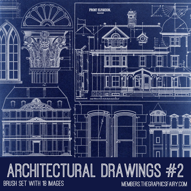 Architectural Drawings collage