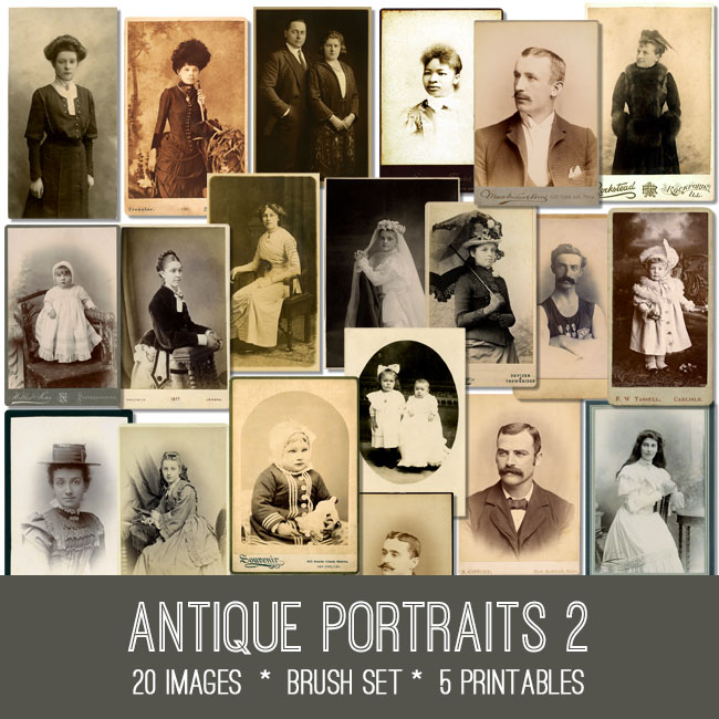 Antique photos of people collage