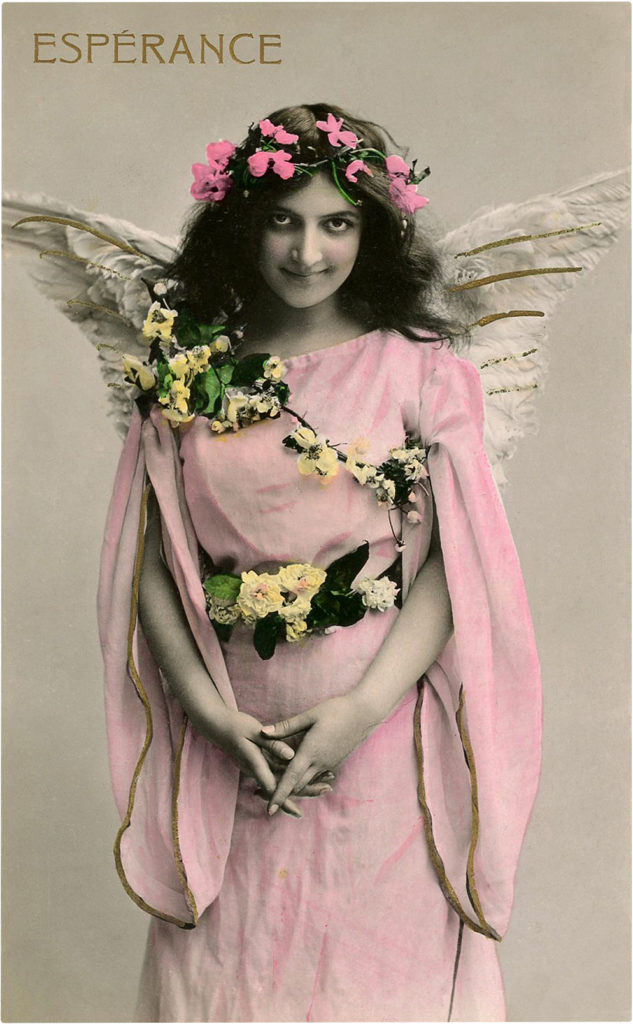 Angel Lady Photo Vintage