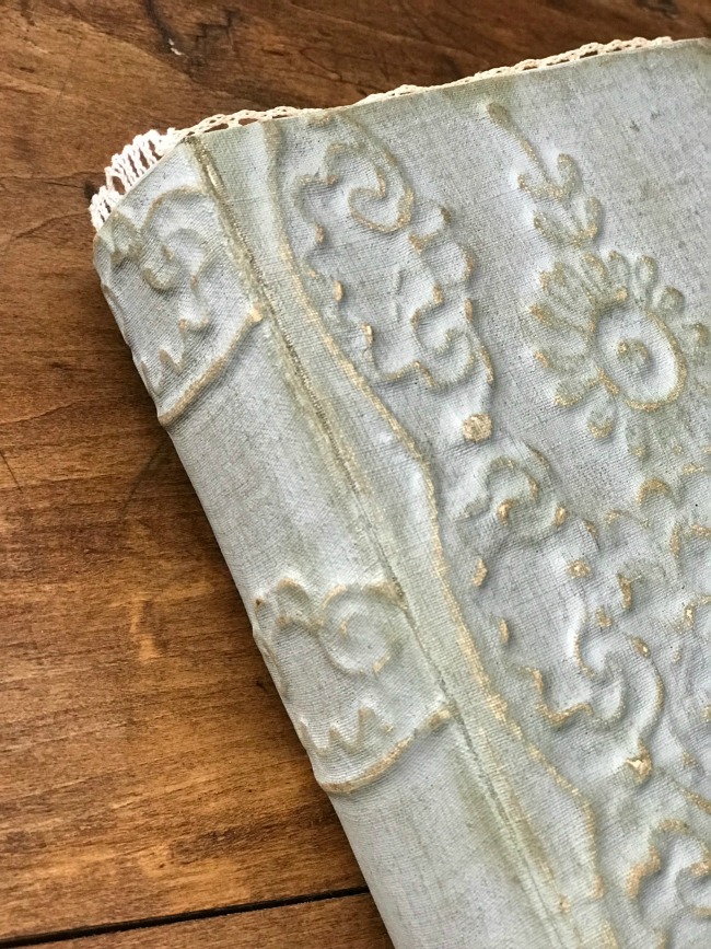 Spine of Embossed Cover Junk Journal