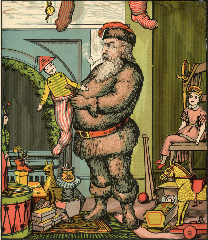 Early Santa Image with Toys