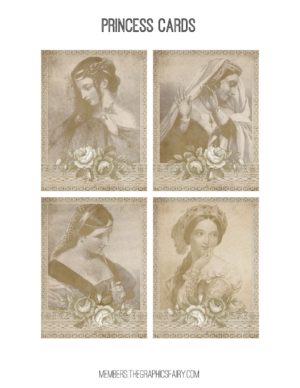 Ladies collage cards