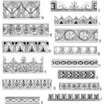 black and white ornamental trim collage