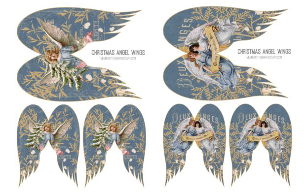 Angels collage wings