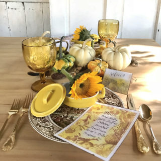 Thanksgiving Mixed Media Menu and Place Card with Printable! - The ...