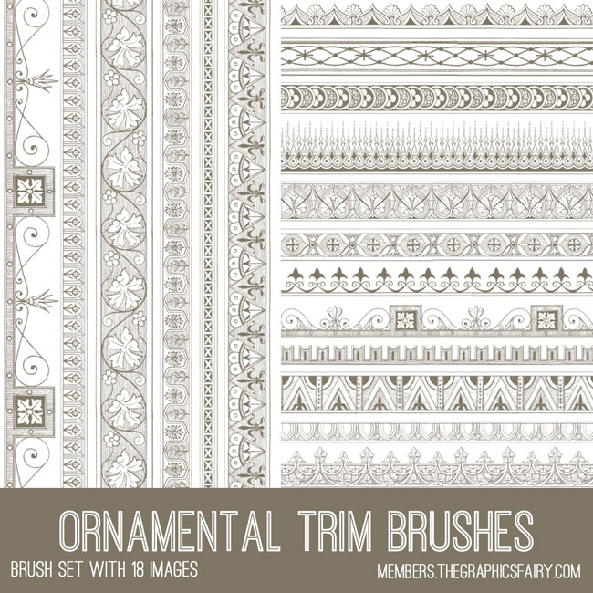 brown ornamental trim collage