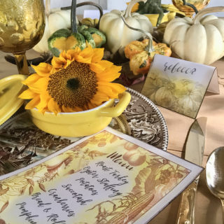 Thanksgiving Mixed Media Menu and Place Card with Printable! - The ...