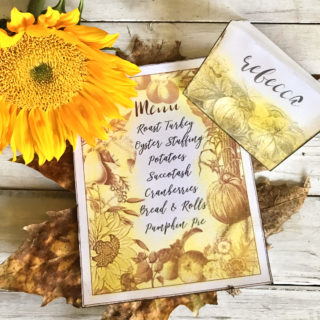 Thanksgiving Mixed Media place card