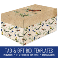 A close up of a box with birds