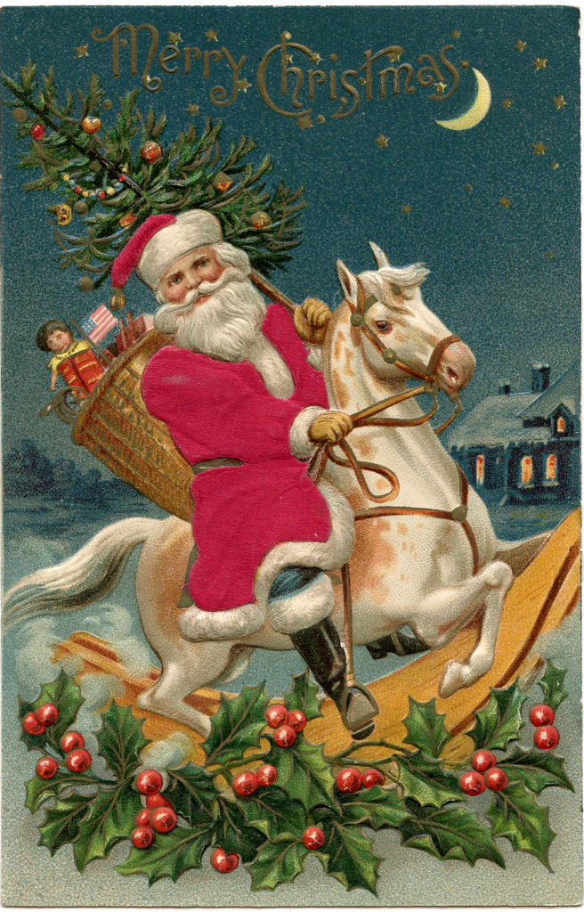 Santa Rocking Horse Image