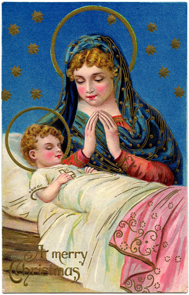 Jesus and Mary Vintage Image